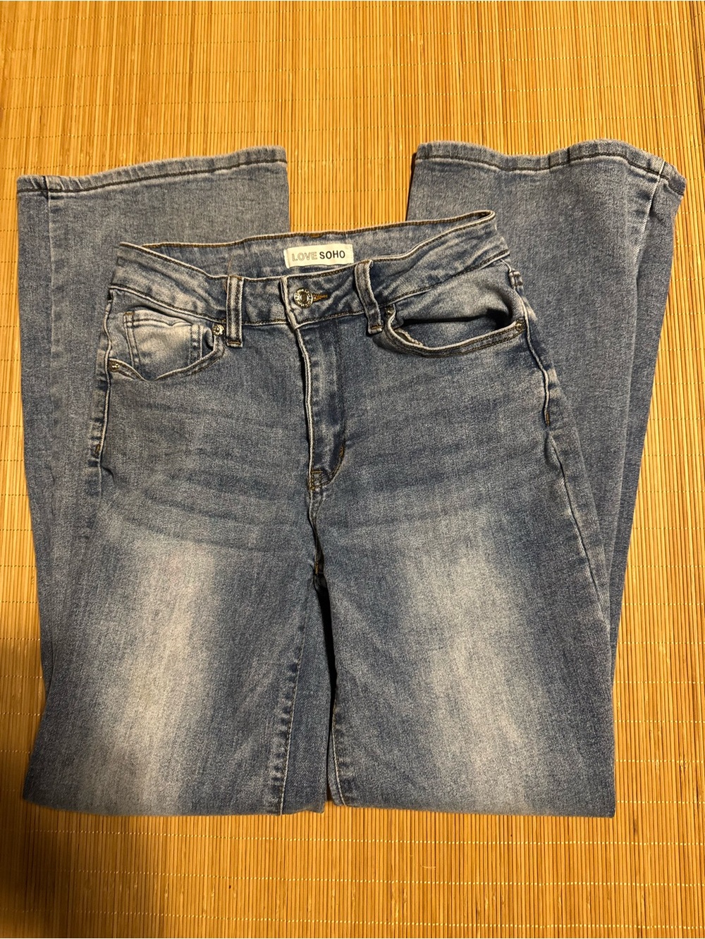 Women's Midwash Blue wide-Leg Jeans